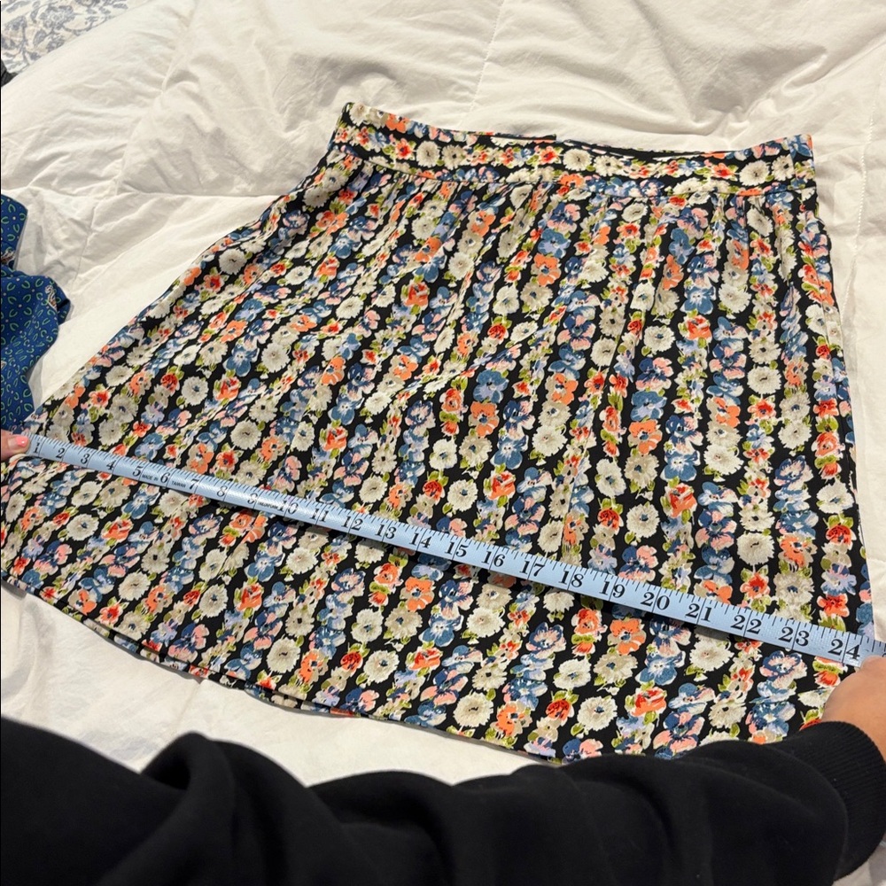 J. Crew Floral Pleated Skirt in Navy Multi - Picture 6 of 6